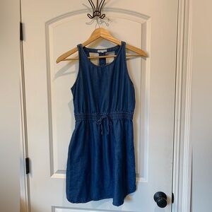 Copper key girls denim dress